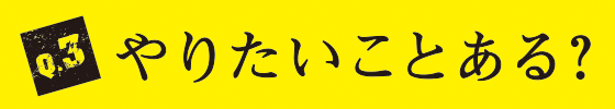 Q3 やりたいことある？